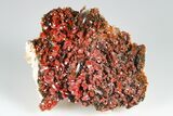 Ruby Red Vanadinite Crystals on Pink Barite - Top Quality #178098-1